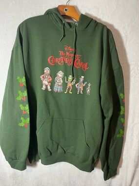 Disney Green Muppet Christmas Carol Crewneck Hoodie